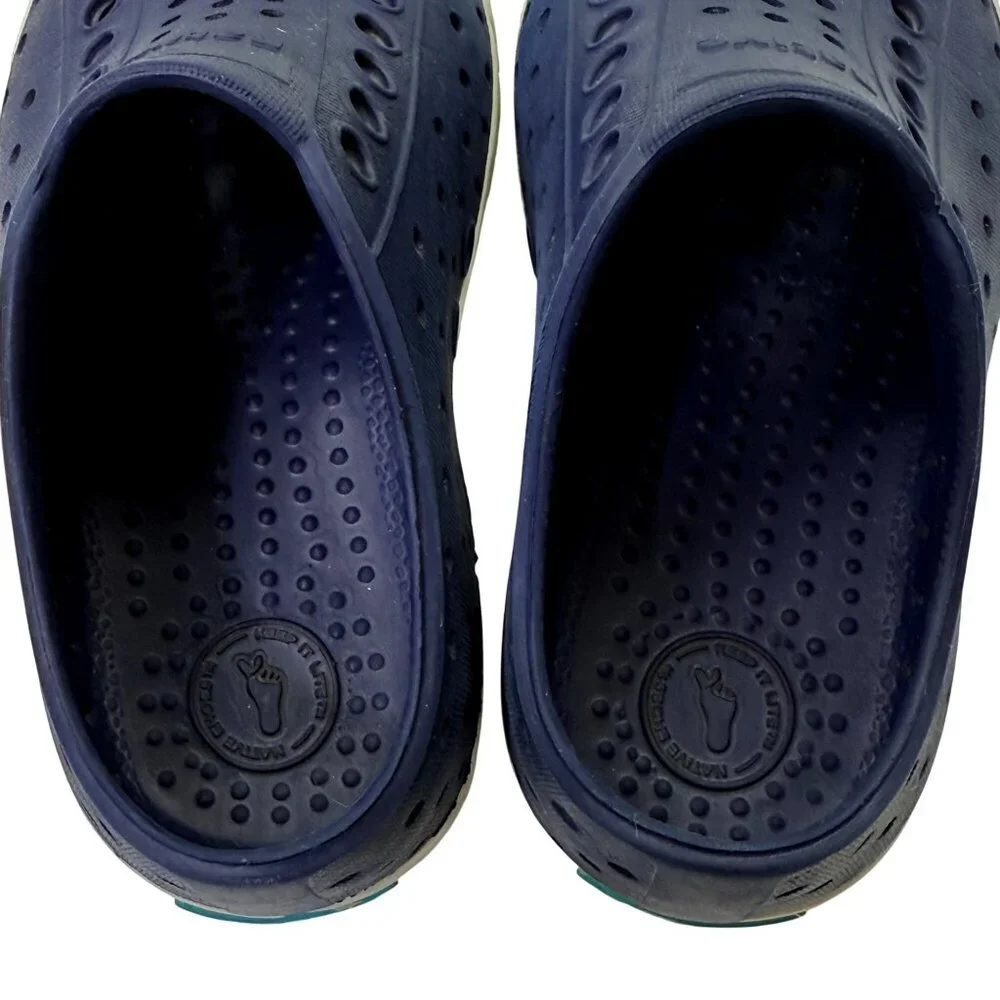 Native Jefferson Shoes Regatta Blue Shell‎ White Child 8